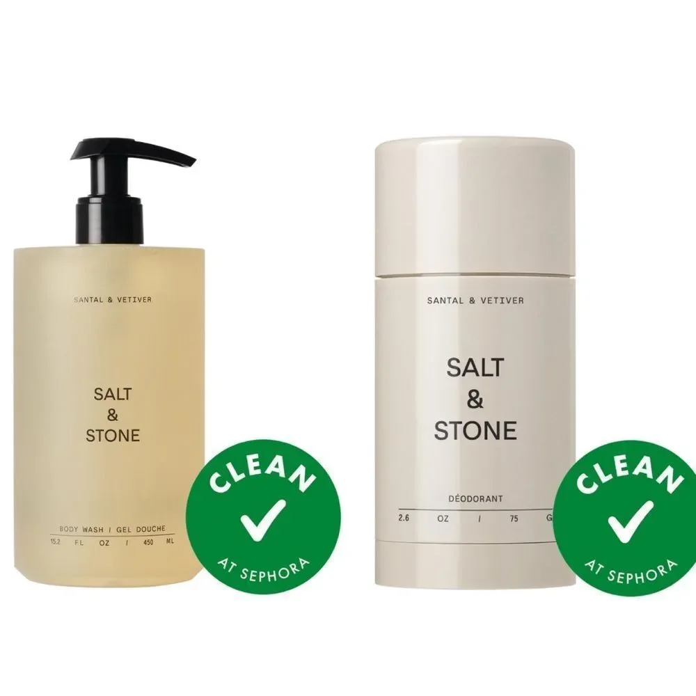 NEW Salt & Stone Santal & Vetiver body wash and deodorant bundle UNISEX